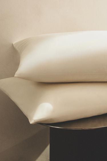 SATEEN PILLOWCASE (1000 THREAD COUNT) - Cream by Zara - Image 5