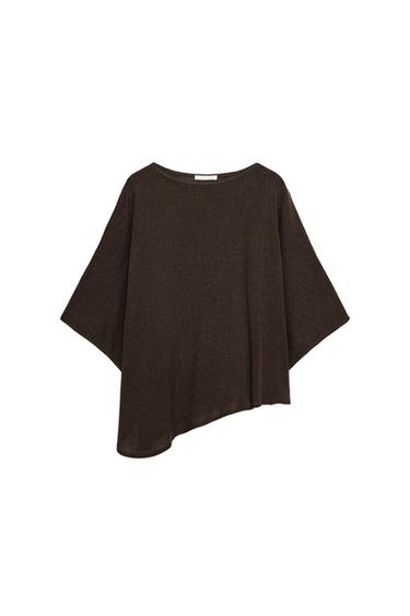 SHORT SLEEVE RUSTIC TOP - Brown by Zara