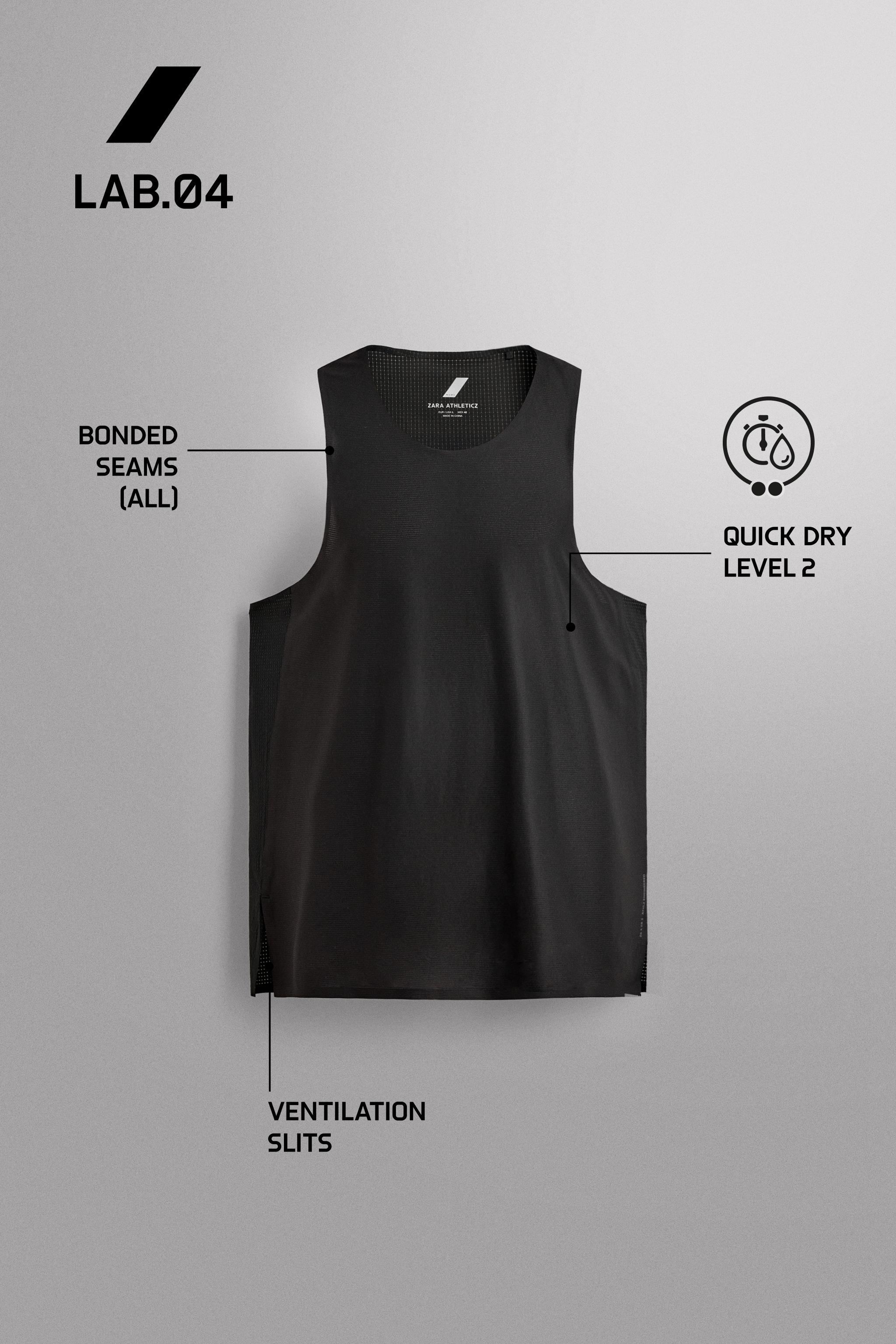 Мужские топы Zara LIGHTWEIGHT RUNNING TANK TOP — фото 7