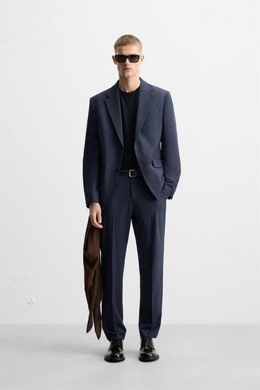 GERUITE KOSTUUMBROEK - Diepblauw van Zara - Afbeelding 0