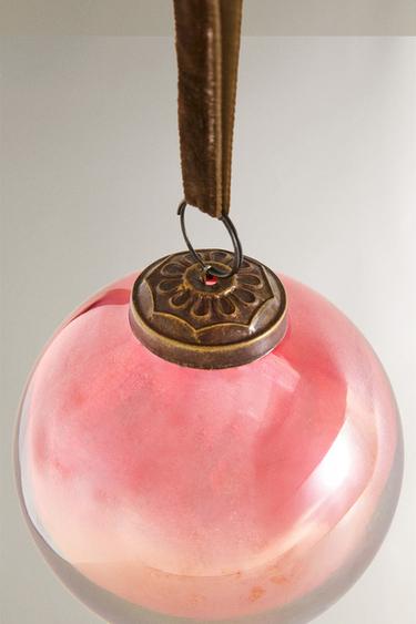TRANSPARENT BAUBLE CHRISTMAS TREE DECORATION - Red by Zara - Image 2
