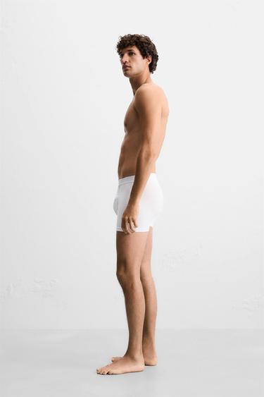 LOT DE 3 BOXERS BASIQUES - Blanc de Zara - Image 4