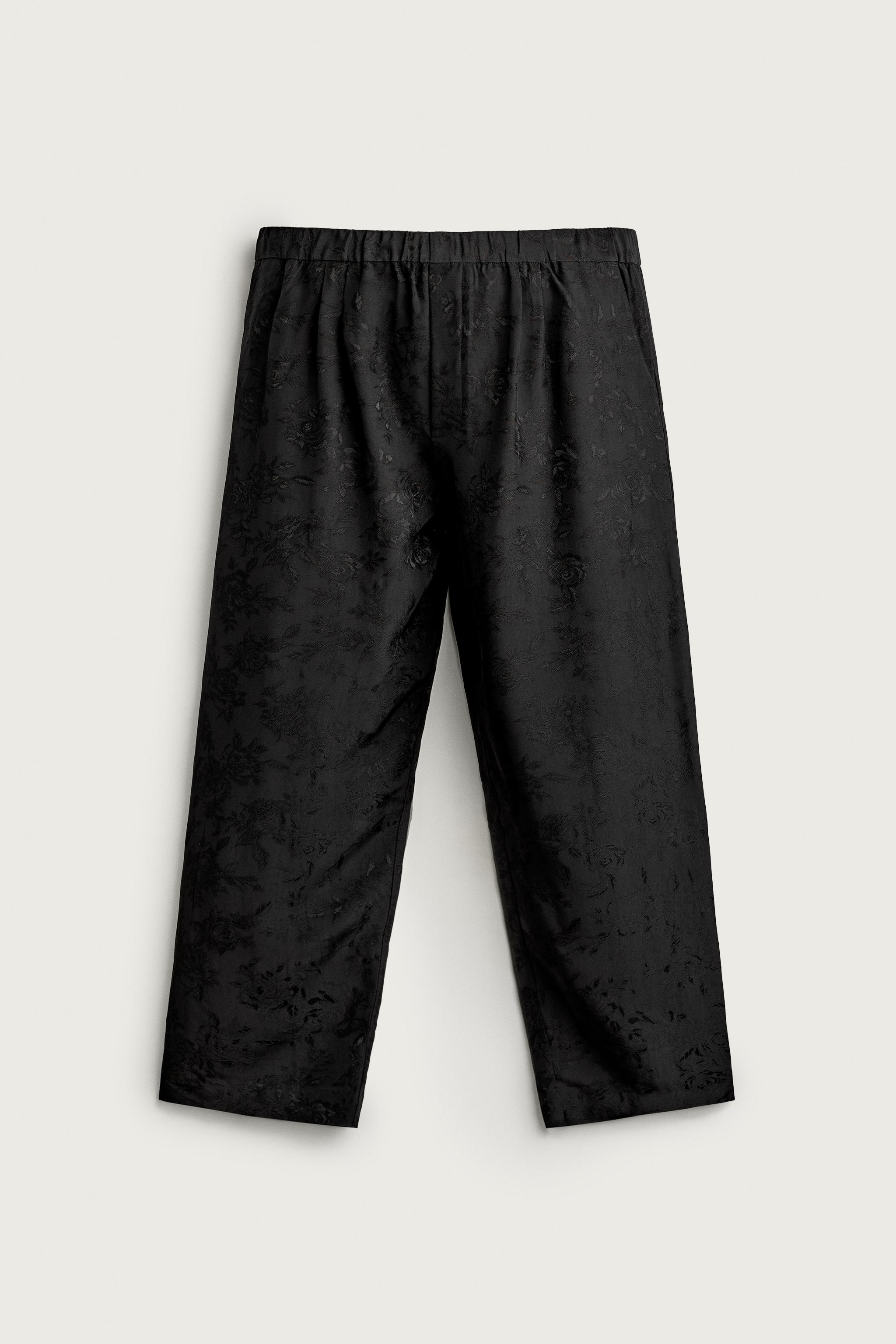 PANTALON FLUIDE JACQUARD FLORAL