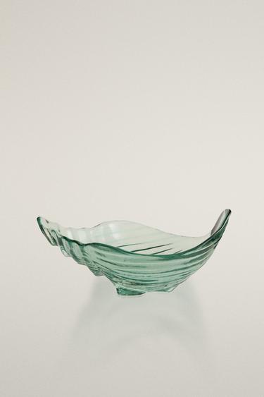 SHELL GLASS BOWL - Blue / Green by Zara - Image 0