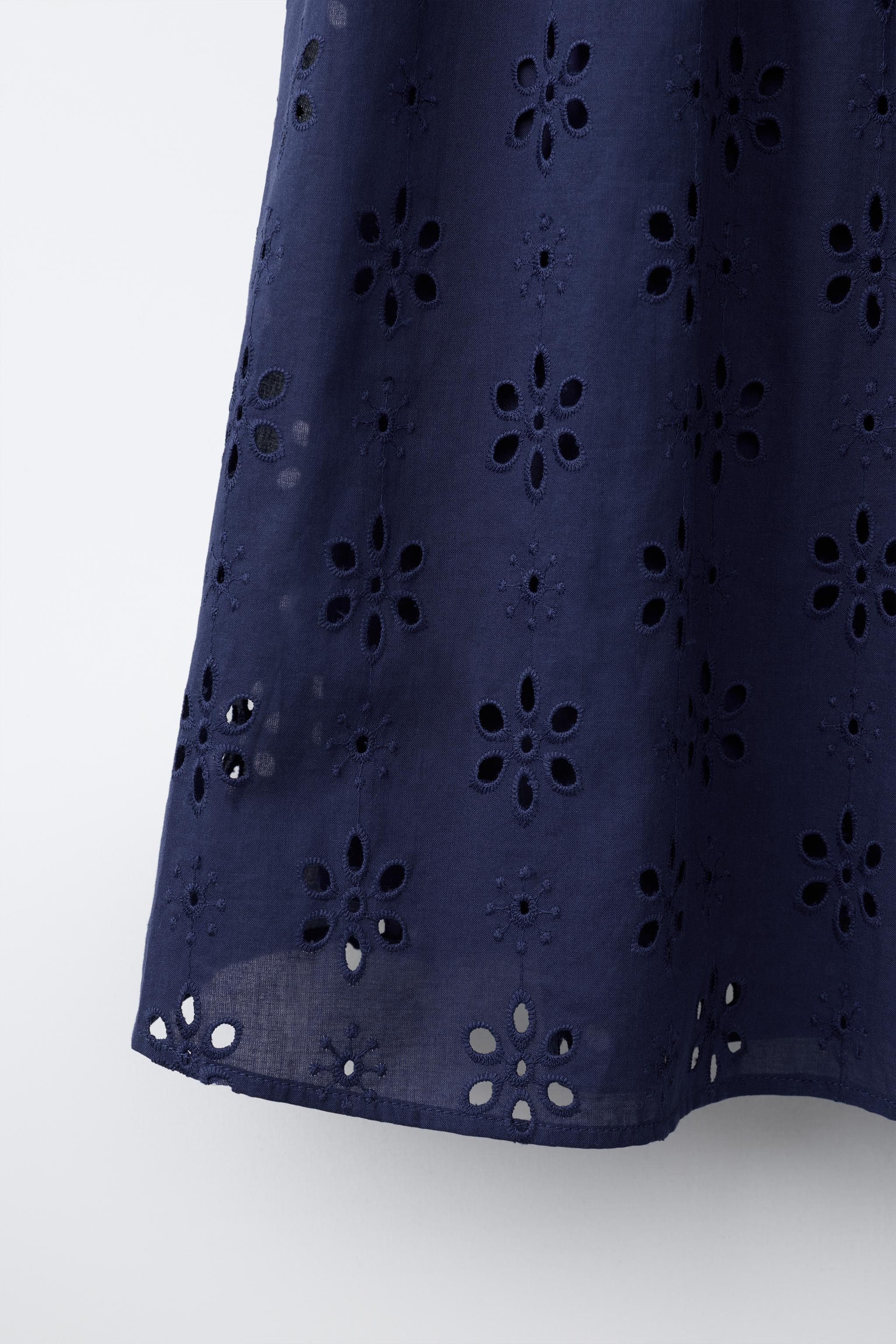 EMBROIDERED SCHIFFLY MIDI SKIRT