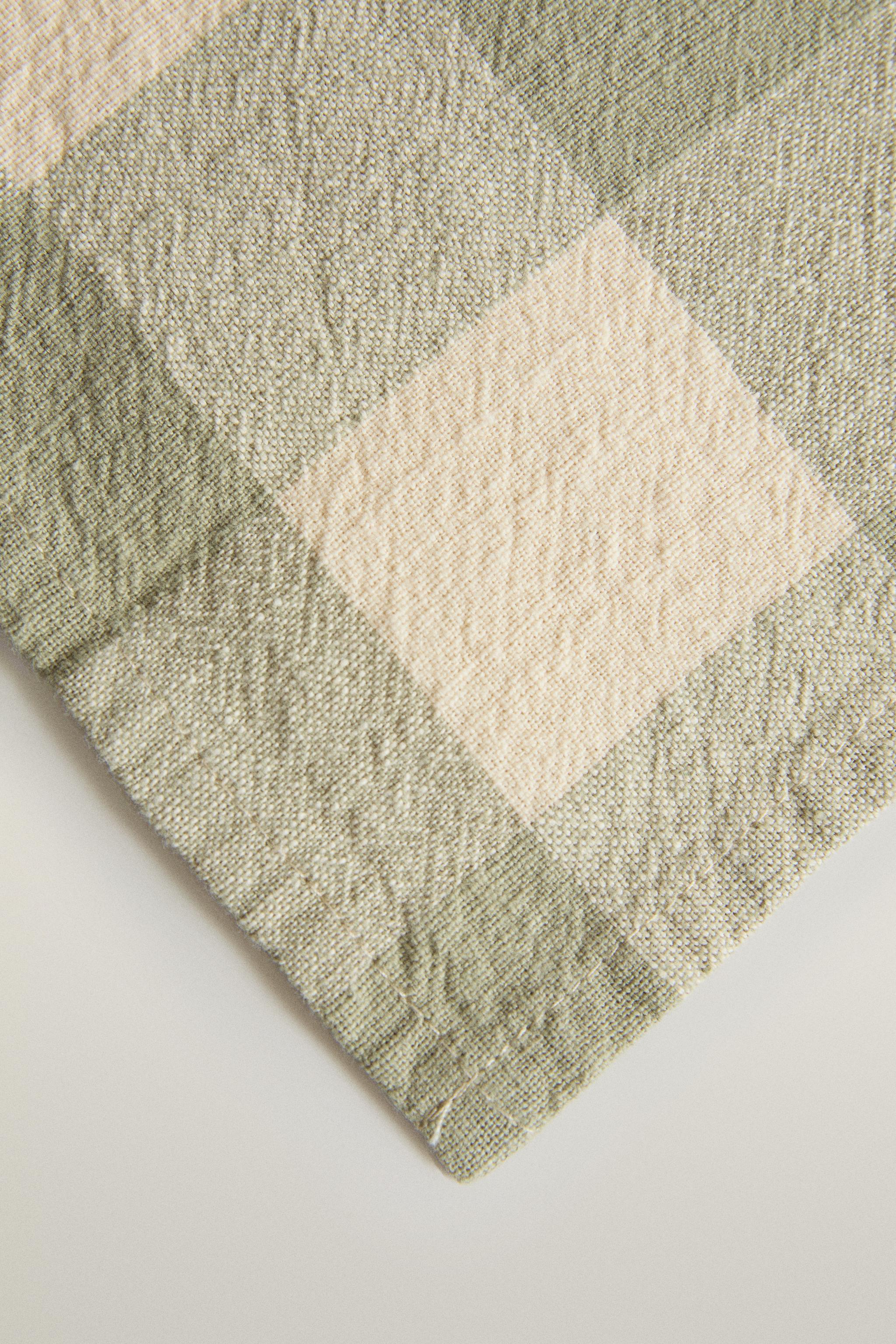 PACK OF DYED THREAD CHECK NAPKINS (PACK 2)