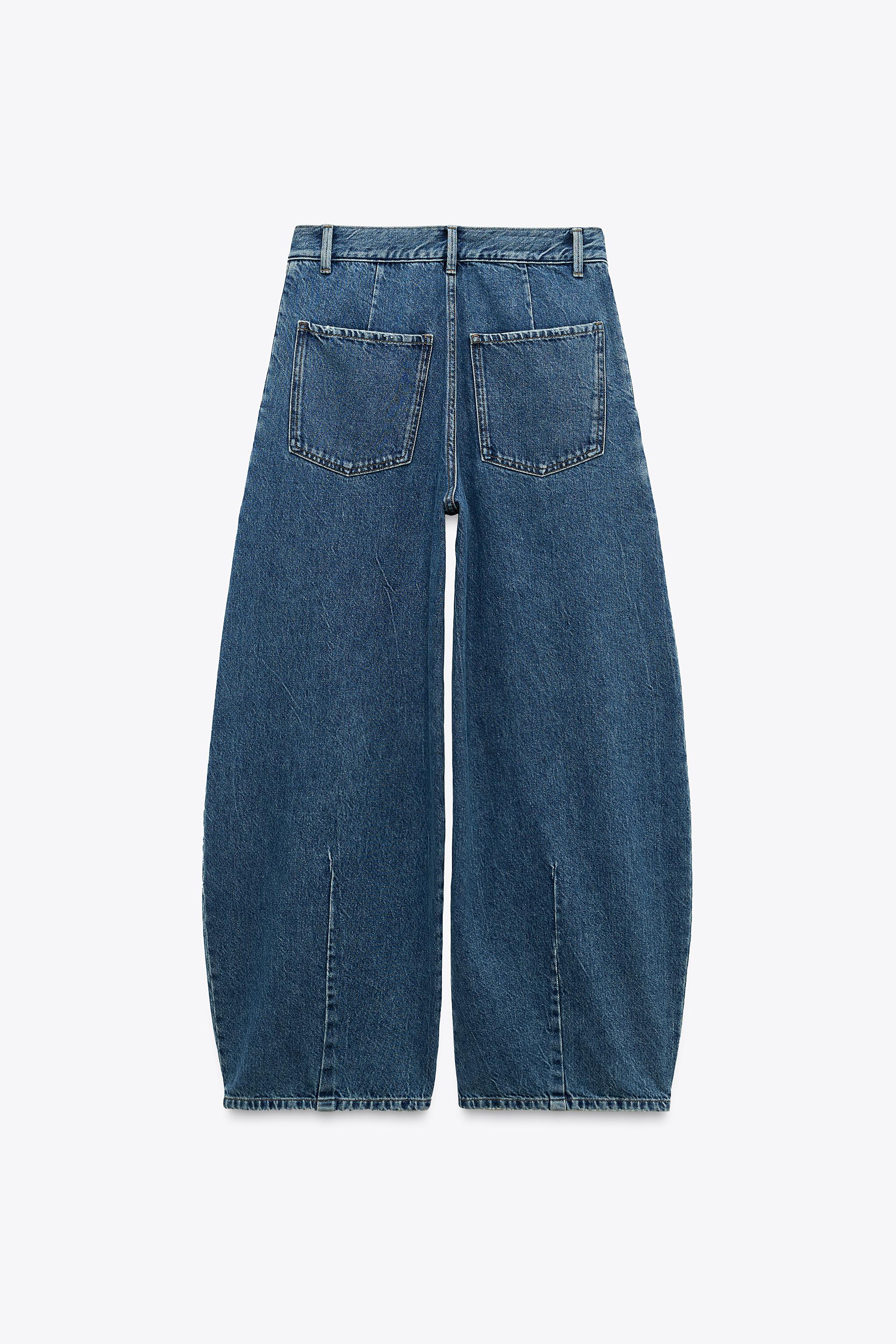 ZARA TRF プリーツ入りローライズジーンズ 1300/211 (ZARA