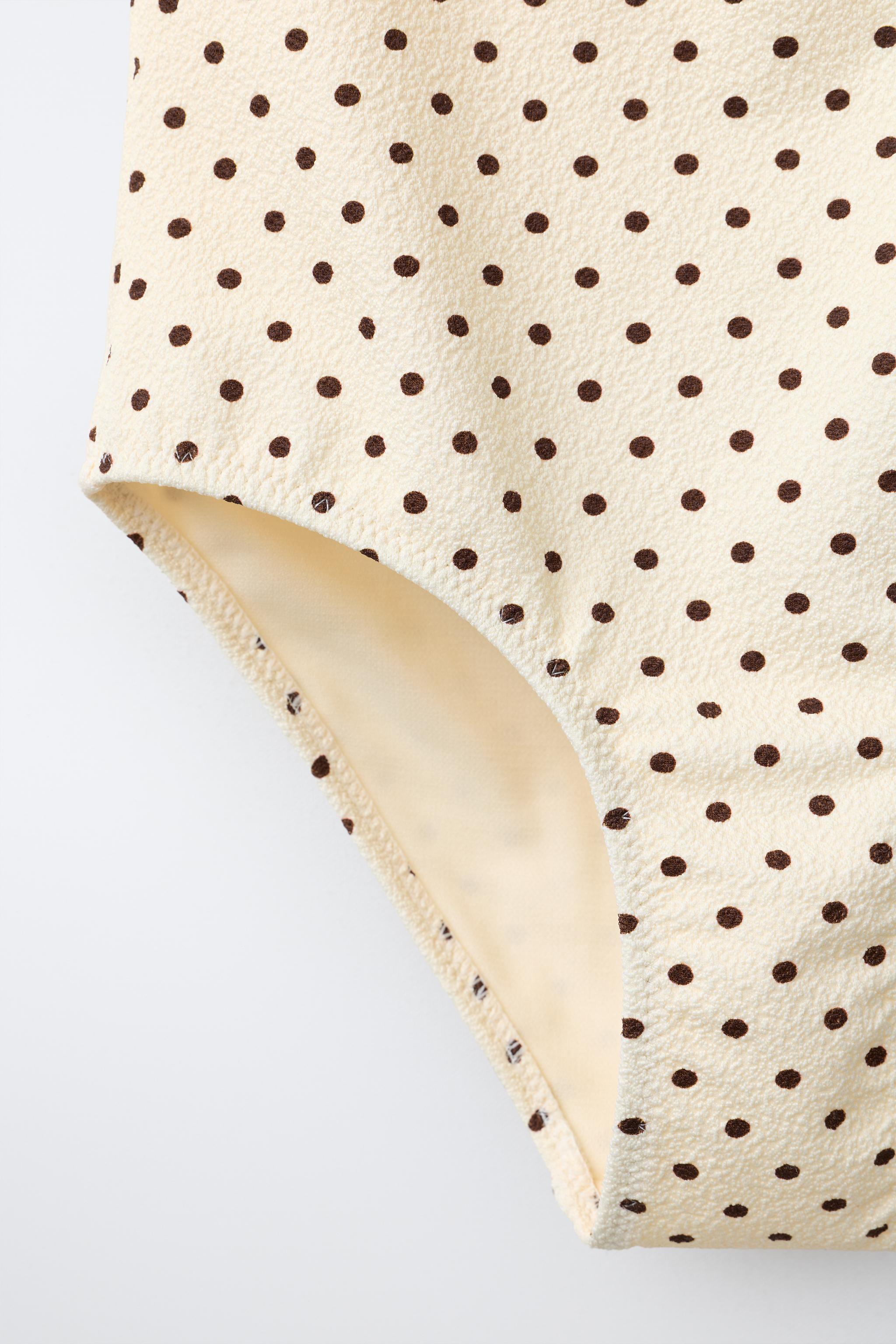 6-14 ANS/ MAILLOT DE BAIN HALTER À POIS