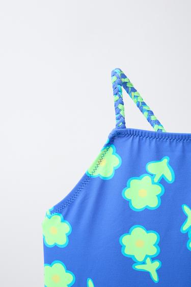 2-6 ANS/ MAILLOT DE BAIN À FLEURS - Bleu roi de Zara - Image 2