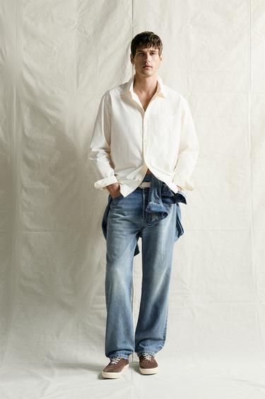 Zara COTTON RELAXED-FIT SHIRT - White - Image 0
