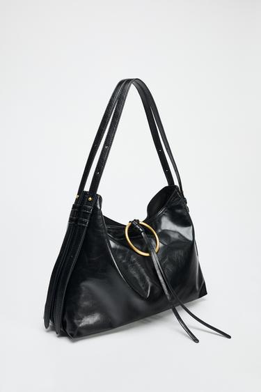 METAL DETAIL BUCKET SHOULDER BAG - Black by Zara - Image 2