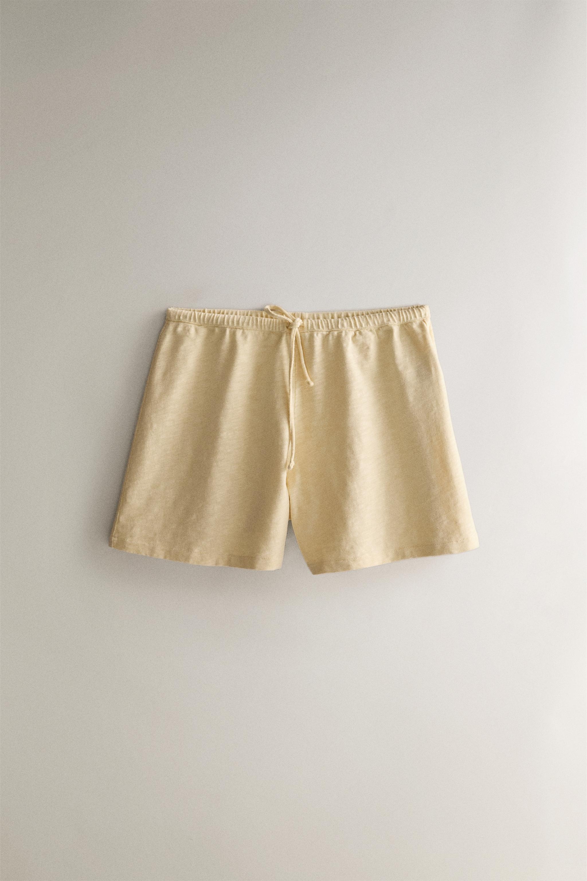 COTTON SHORTS — Light yellow
