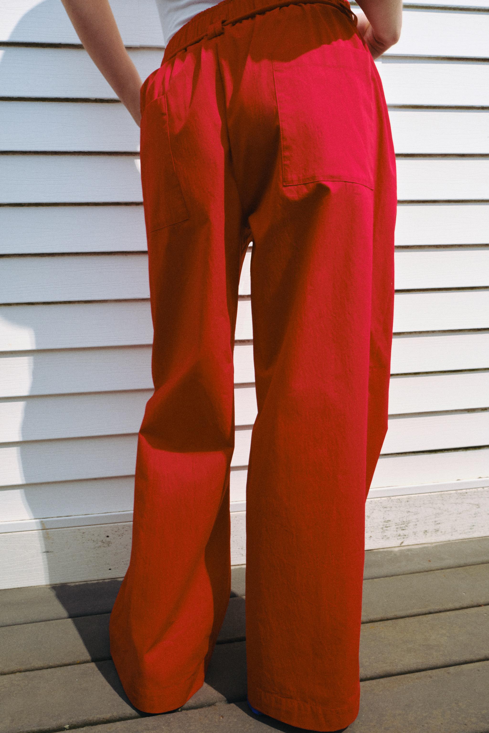 Zara POPLİN PANTOLON ZW COLLECTION görsel 3