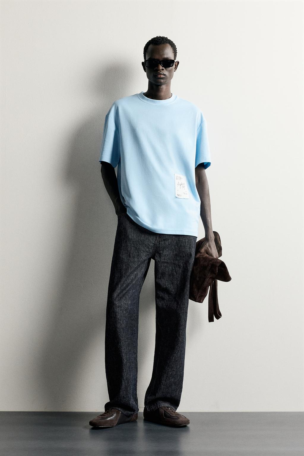 CONTRAST PATCH RELAXED FIT T-SHIRT