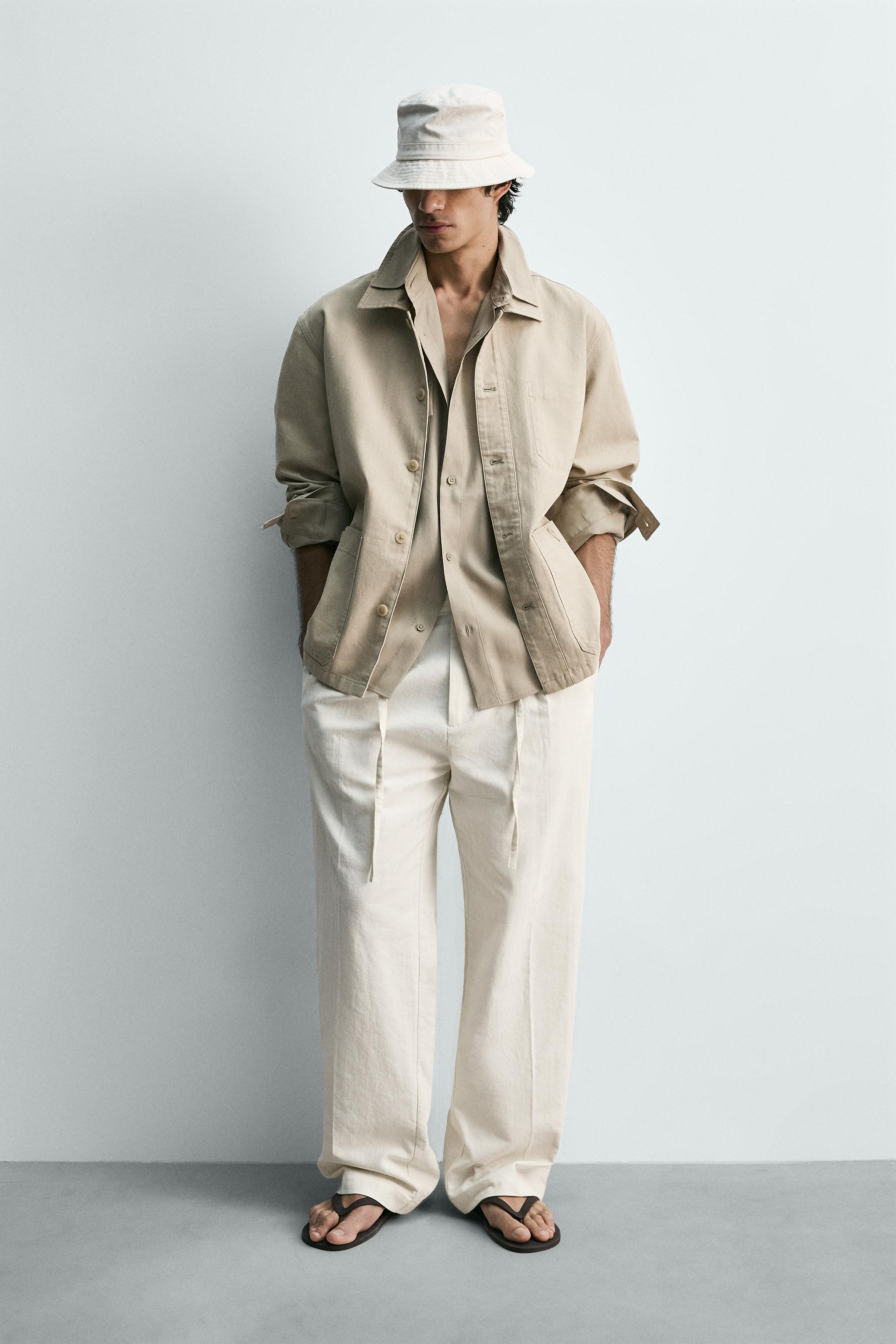 REGULAR FIT OVERSHIRT WITH POCKETS - Sand | ZARA United States