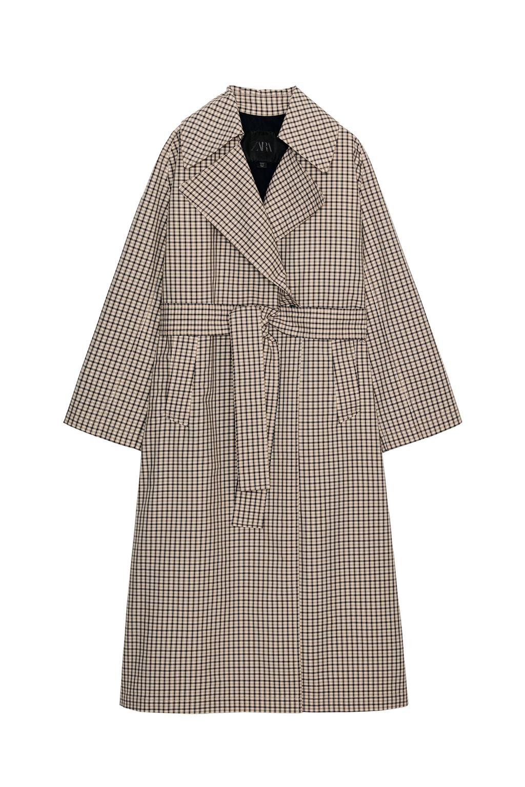 ZW COLLECTION OVERSIZED PLAID TRENCH COAT - image 3