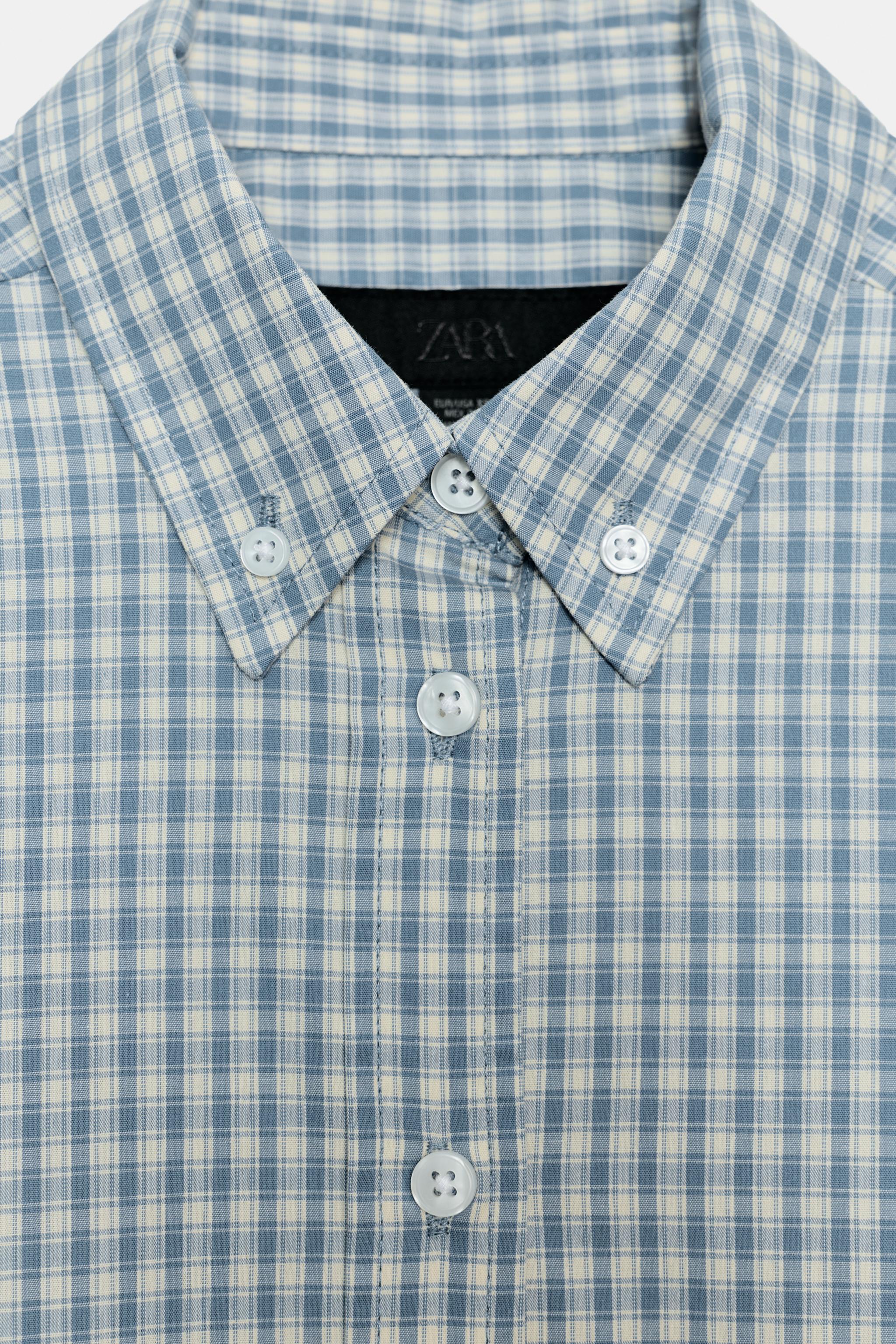 FITTED PLAID SHIRT