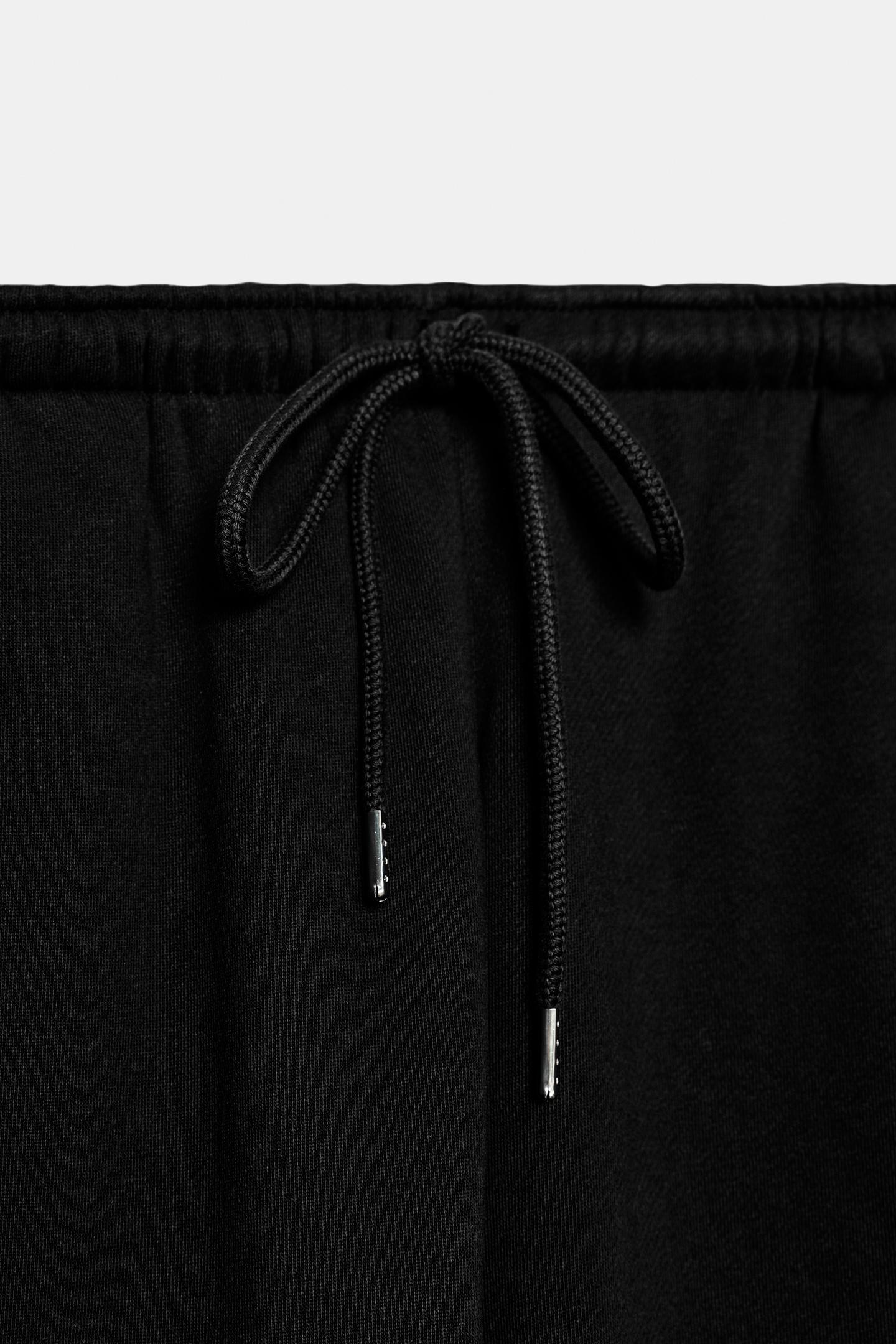 Женские брюки Zara Fleece Jogger, цвет: Чёрный — фото 7