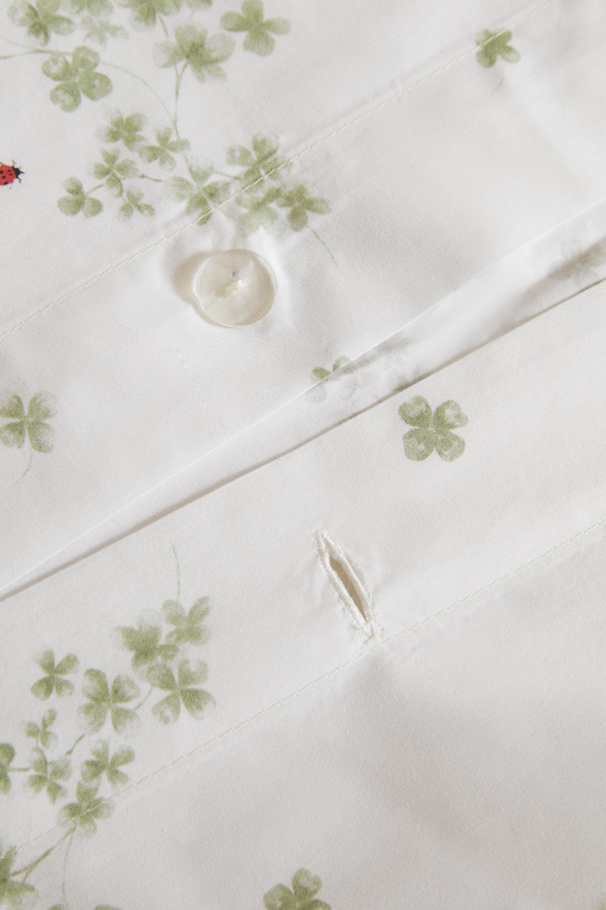 CLOVER AND LADYBUG COTTON DUVET COVER