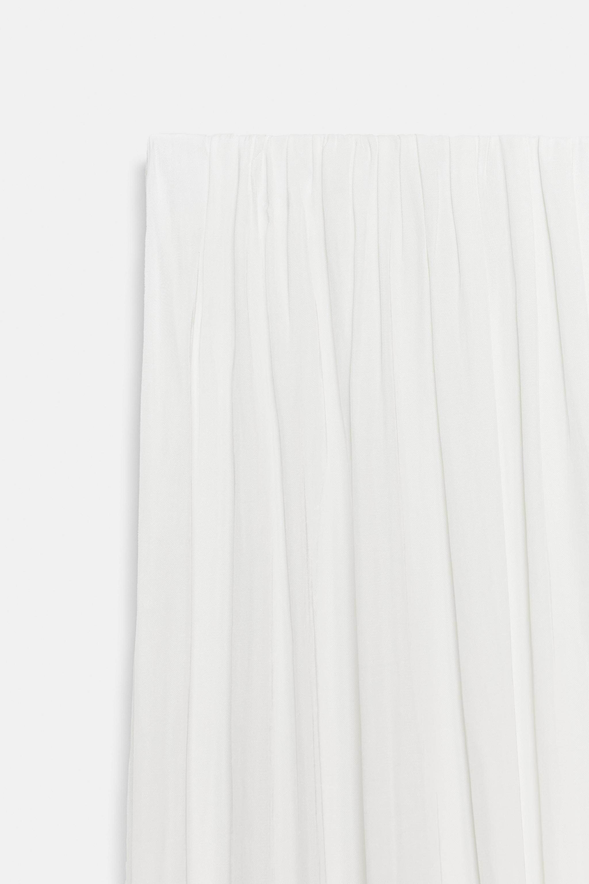 Женские брюки Zara PLEATED SATIN PANTS — фото 8