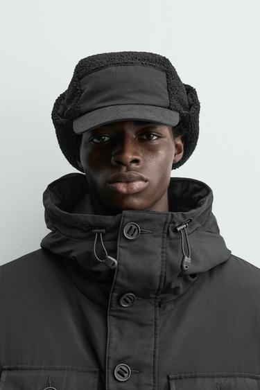 TECHNICAL CAP WITH COMBINED EAR FLAPS - Black by Zara - Image 0