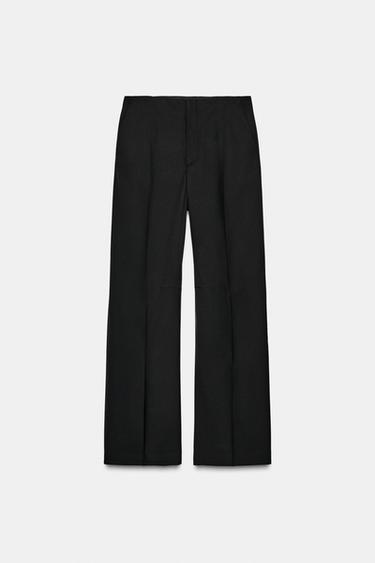 بنطلون مينيمال صوفي ZW COLLECTION - أسود الخاص بـ Zara