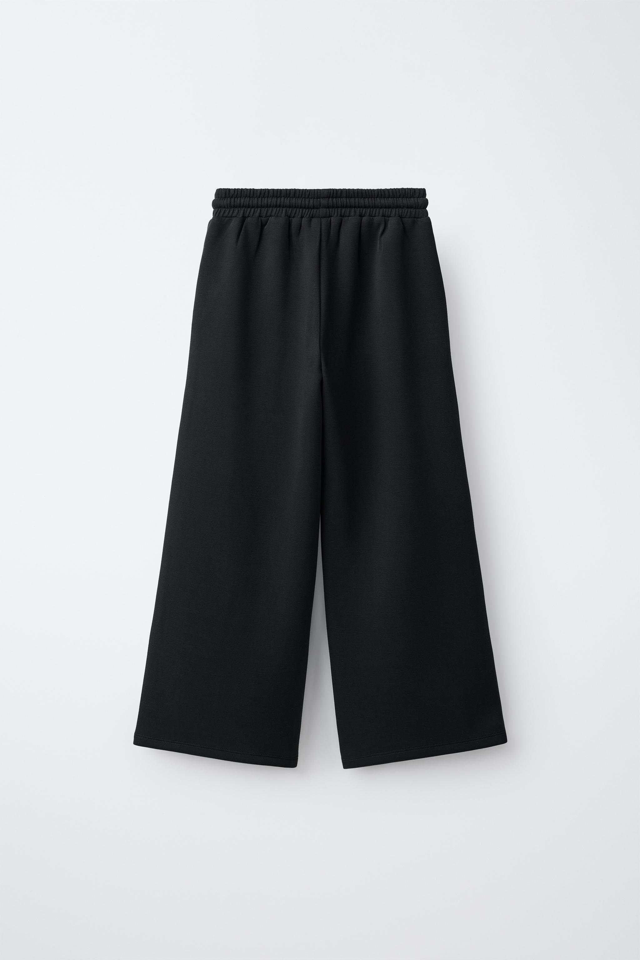 CONTRAST SPORTY WIDE-LEG PANTS