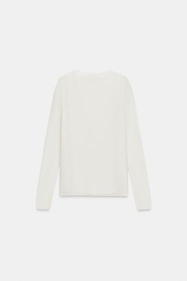 TOP EN MAILLE DOUBLE - Blanc de Zara - Image 5