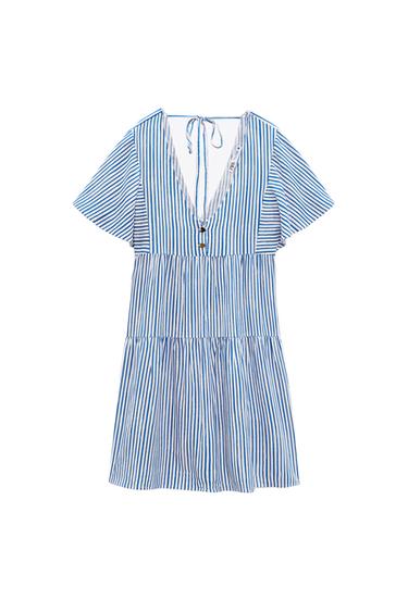 VESTIDO CON LINO RAYAS