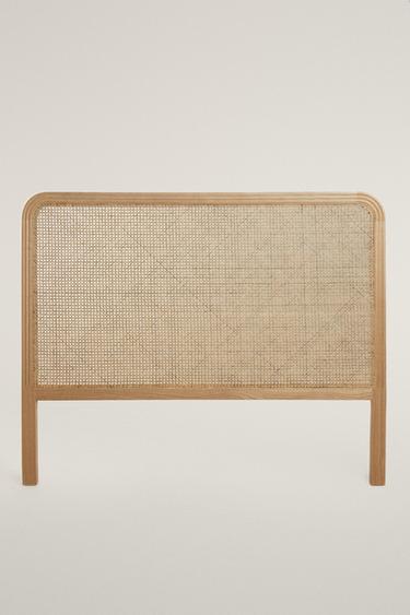 ASH AND RATTAN HEADBOARD — Light beige 2