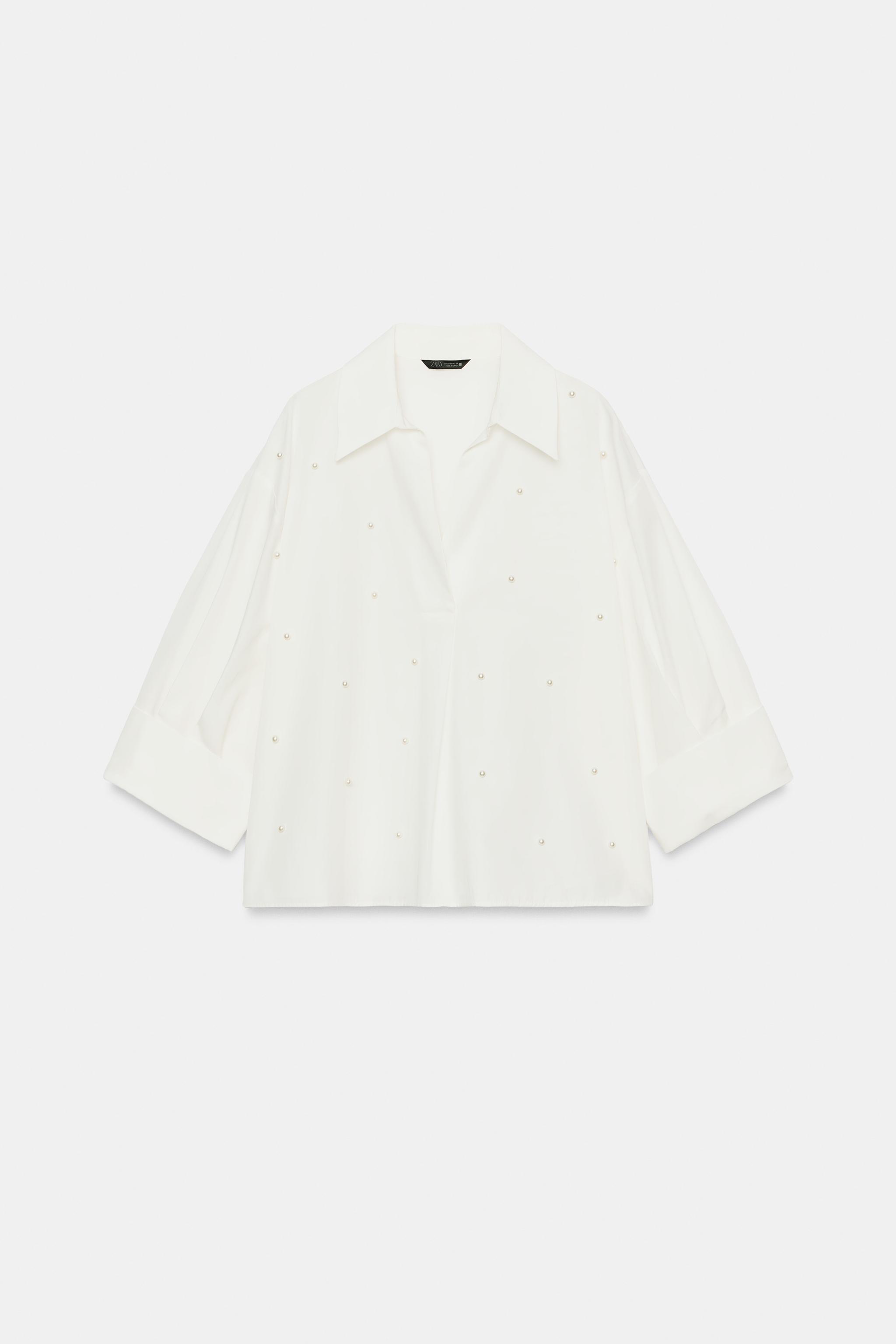 PEARL POPLIN SHIRT — White