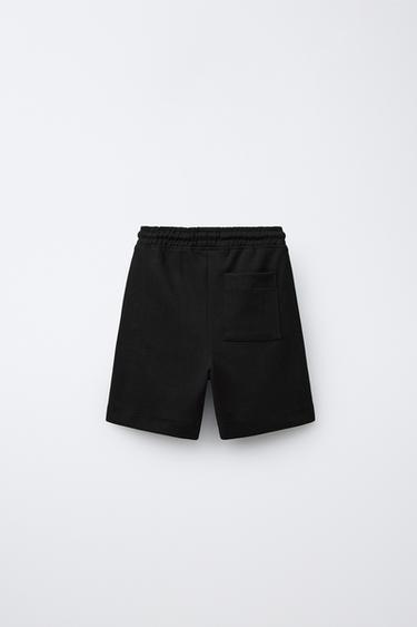 COMFORT PLUSH BERMUDA SHORTS - Black by Zara - Image 1
