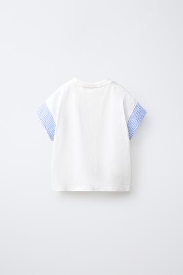 T-SHIRT EN MATIÈRES VARIÉES MINNIE MOUSE © DISNEY - Blanc de Zara - Image 1