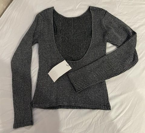 OPEN BACK METALLIC THREAD TOP - Image 2
