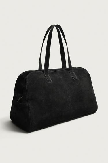M LEATHER DUFFLE BAG — Black 2