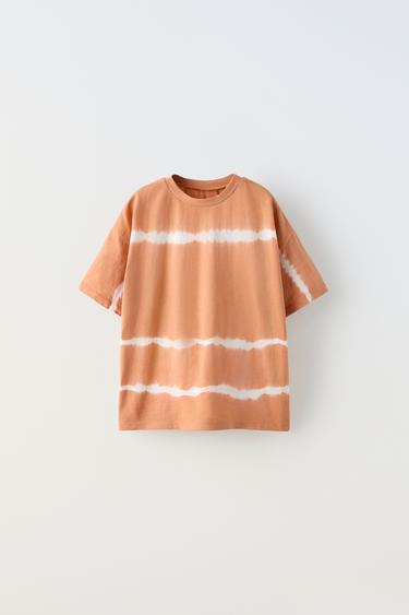 CAMISETA TIE DYE - Marrón de Zara