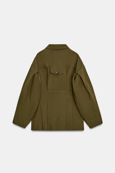 ZW COLLECTION POCKET JACKET - Khaki by Zara - Image 4
