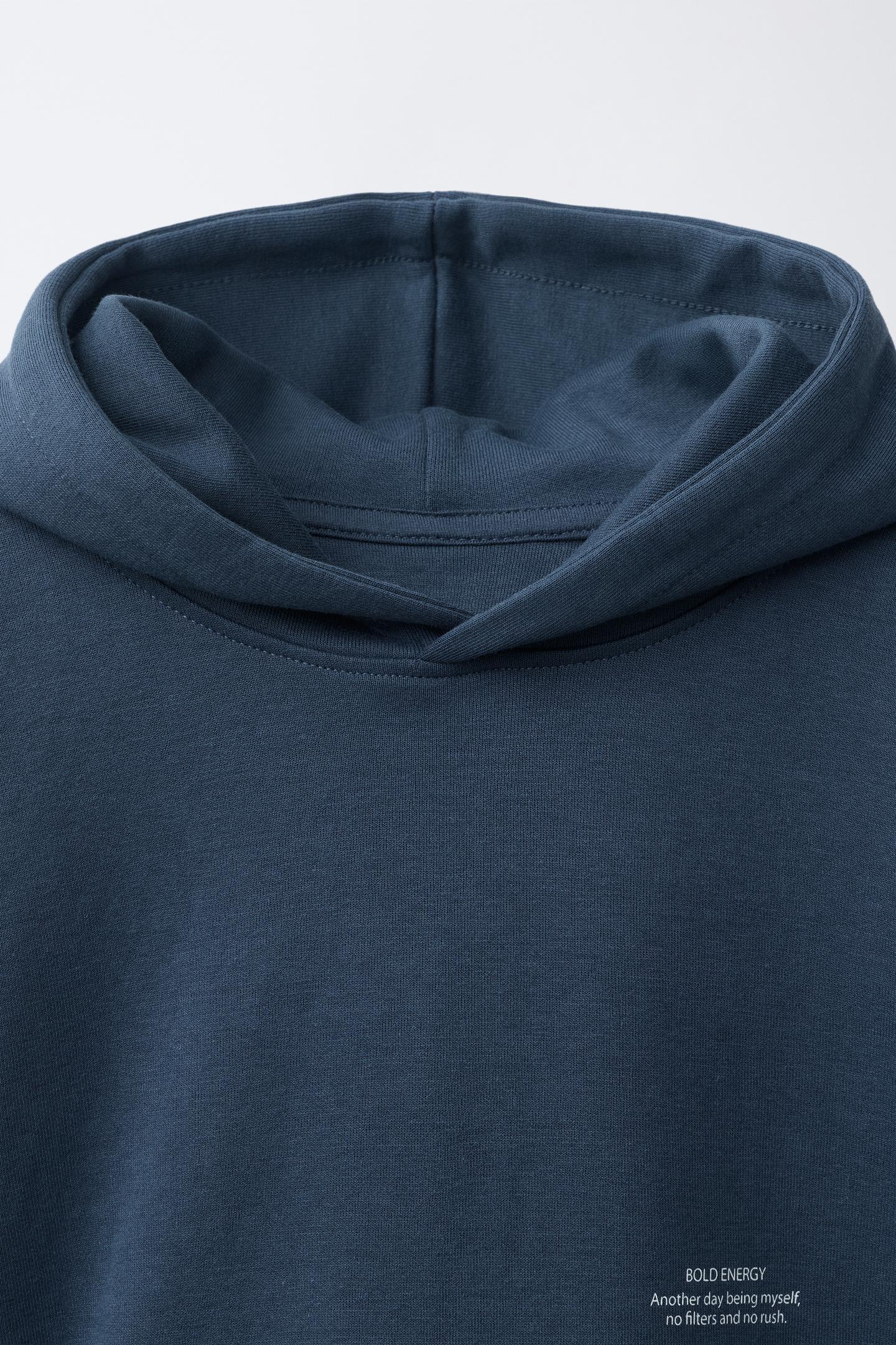 Детский комплект Zara Text Interlock Hoodie and Pants Set, цвет: Синий — фото 6