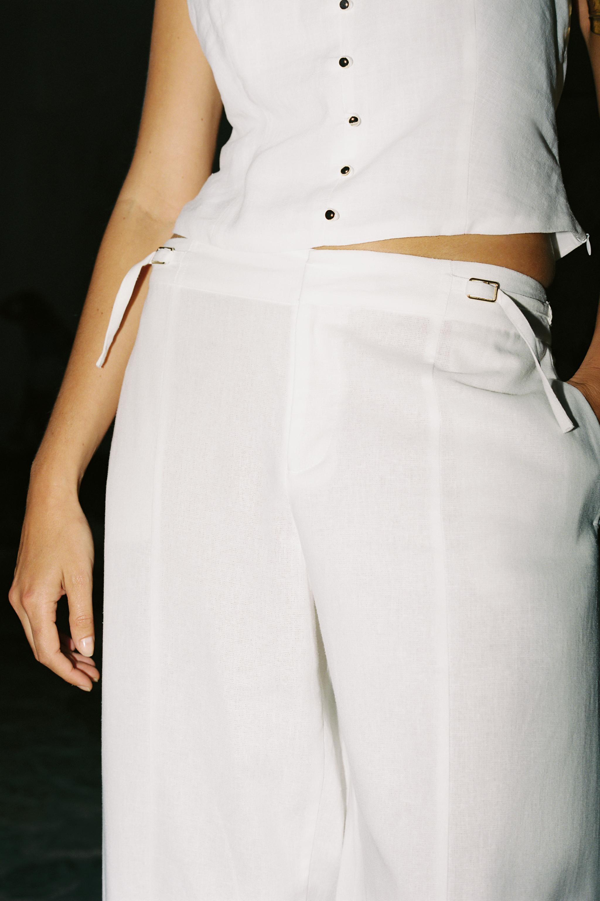 ZARA ホワイト スキーウェア レディース XS 上下　セットアップ　パンツ ZARA ホワイト スキーウェア レディース XS 上下セットアップパンツ