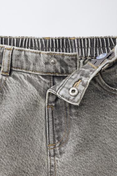 SHORT EN JEAN ACID WASH - Gris de Zara - Image 2
