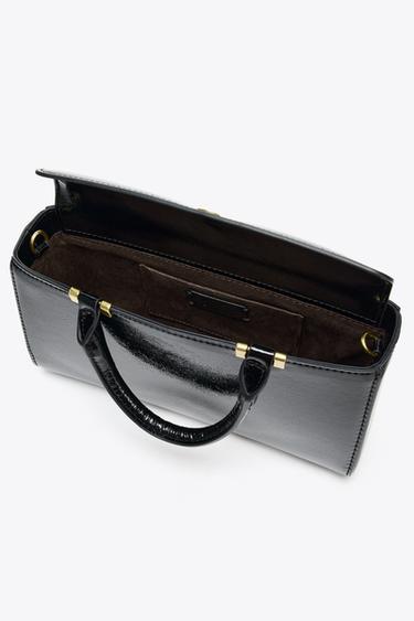 TEXTURED HANDBAG - Black by Zara - Image 4