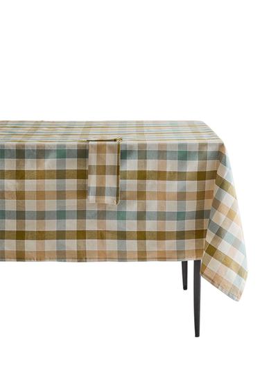 DYED THREAD CHECK TABLECLOTH - Bluish by Zara
