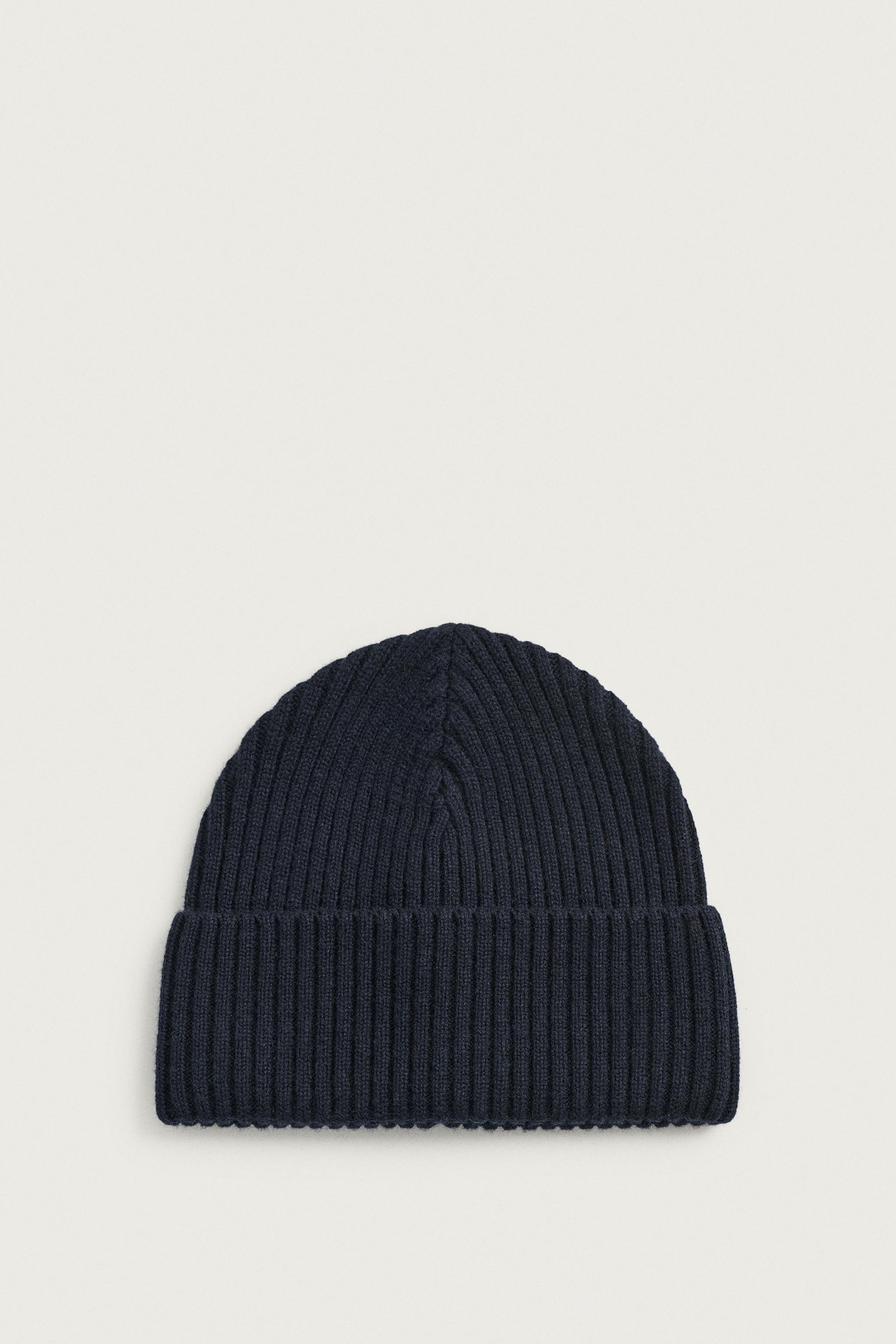 WOOL BLEND KNIT BEANIE