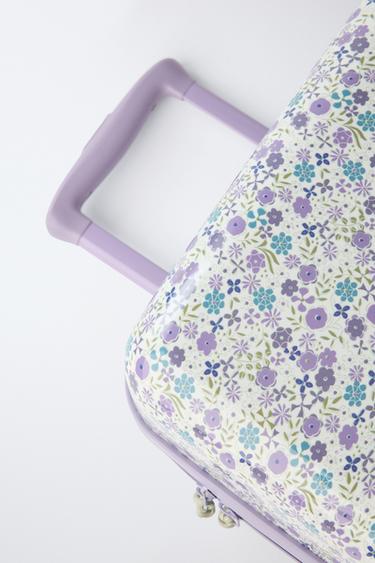 FLORAL TRAVEL SUITCASE - Mauve Purple by Zara - Image 6
