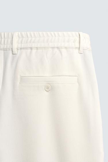 PANTALON STRAIGHT FIT CONFORT - Blanc cassé de Zara - Image 9