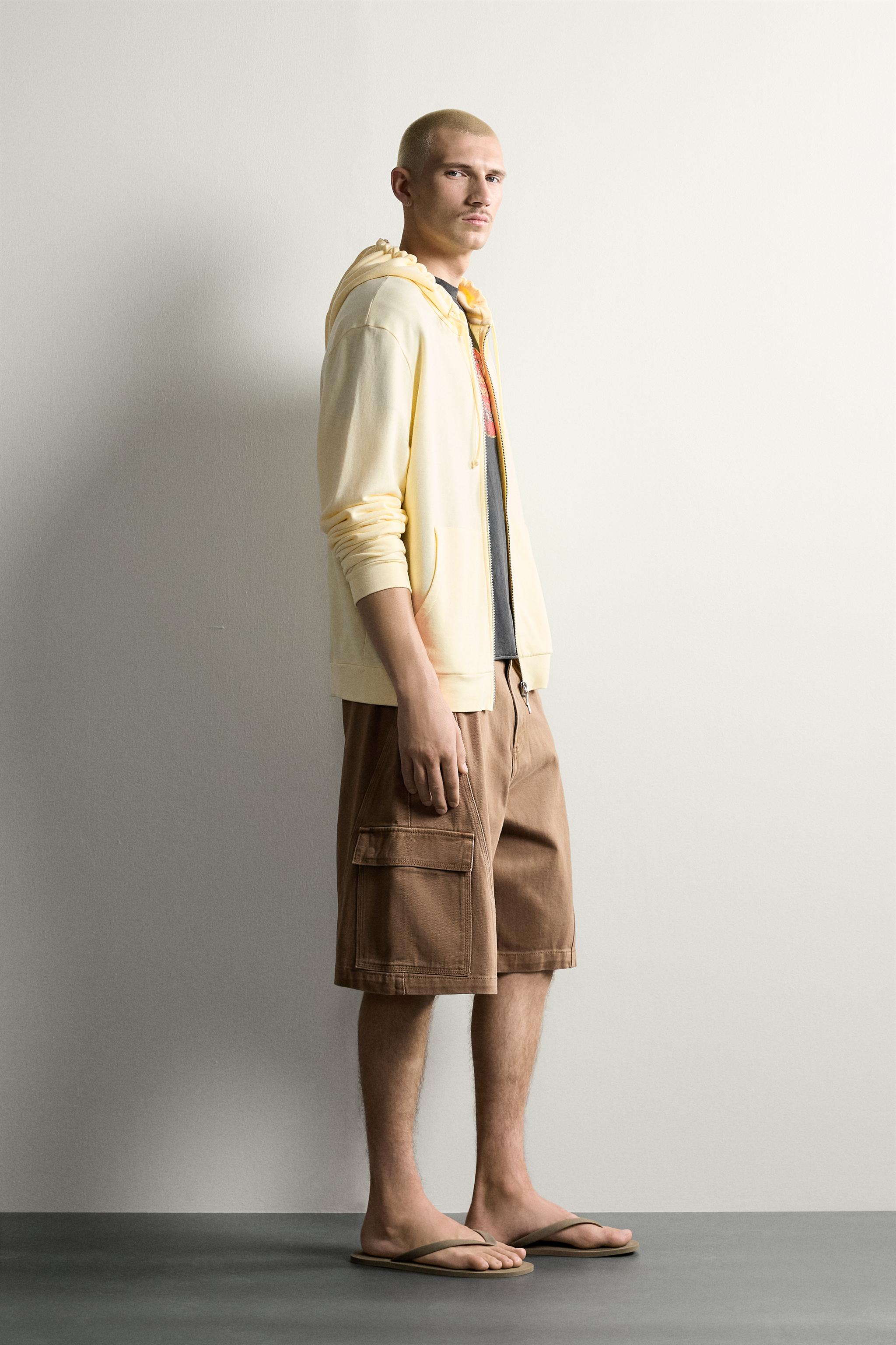 ABSTRACT PRINT RELAXED FIT CARGO SHORTS
