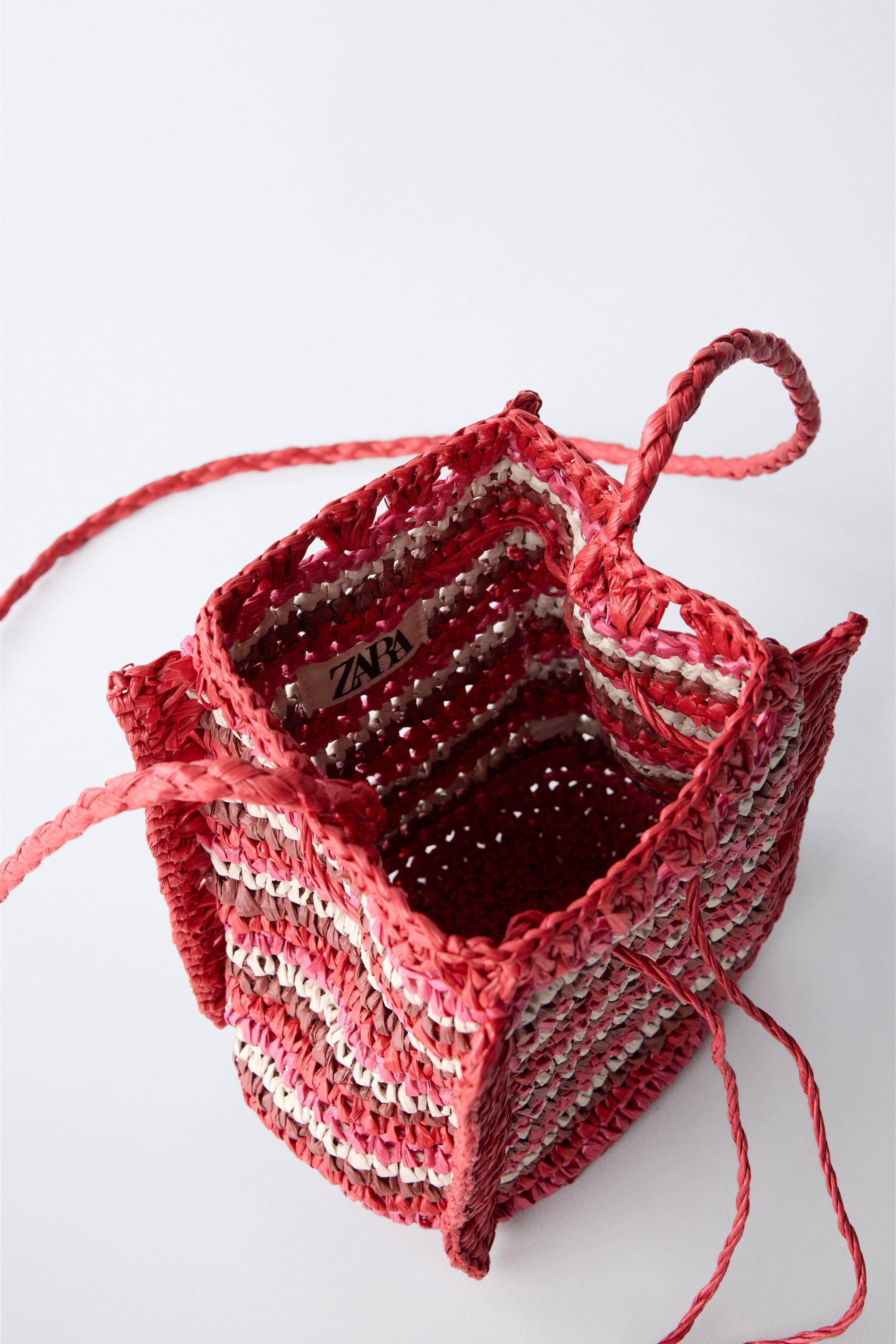 MINI RAFFIA EFFECT CROSSBODY BAG
