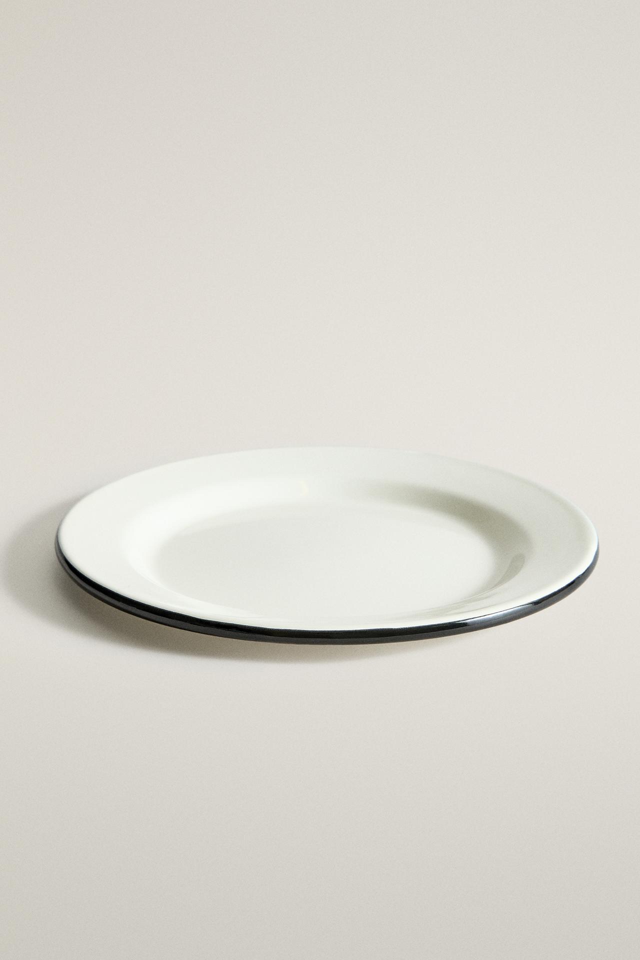 IRON DESSERT PLATE WITH RIM — Cream