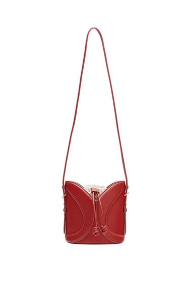 BOLSO MINI SACA PESPUNTES - Rojo de Zara