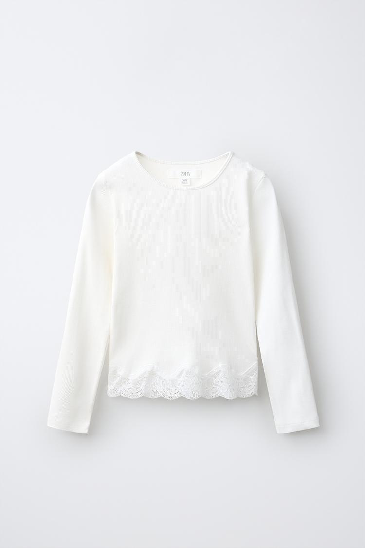 CAMISETA RIB ENCAJE